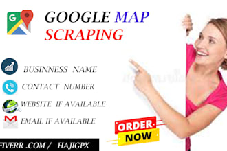 scrape google map , b2b data extraction, lead generation