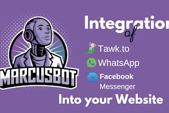 integrate tawk to live chat into your website fb messanger, whatsapp