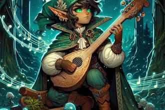 draw a d and d character art that you want