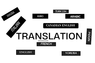translate english to yoruba, hausa, pidgin igbo and foreign languages perfectly