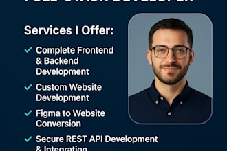 do website development, develop custom website as developer