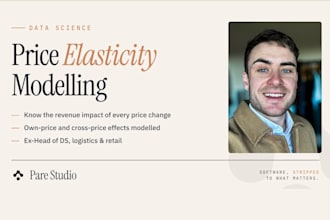 build a price elasticity model to optimise your pricing