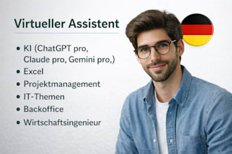 assist with backoffice tasks as digital assistant deutsch assistent VA chat gpt