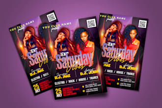 do amazing party or club flyer in 5 hours