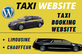 develop a taxi website chauffeur website, limousine website taxi booking website