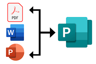 pdf, word, powerpoint to publisher