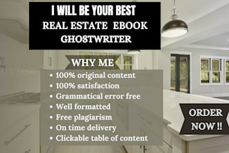 ghostwrite real estate ebook, ebook writing, real estate, credit repair ebook