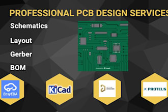 do professional pcb design in easyeda , kicad,  altium