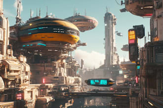 design an futuristic cyberpunk city for you