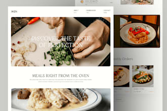 build a website for a restaurant, bakery, and food ordering service