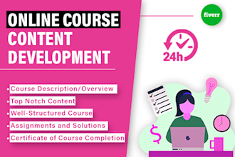 do online course creation and online course content creation