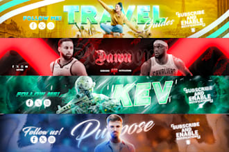 design an attractive youtube banner