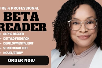 beta read critique alpha read and  structural edit novel or manuscript