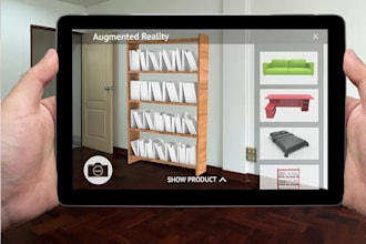 make augmented reality app, shopping retail ar app, home interior design ar app