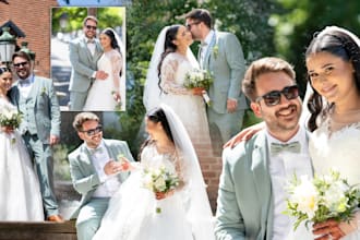 do professional and unique wedding album designs