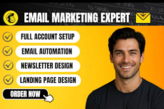design mailchimp email campaign setup blast email newsletter mailchimp template