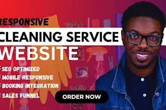build cleaning service website, house office, cleaning website booking koala