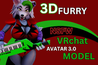 create or edit furry nsfw character model vrchat avatar