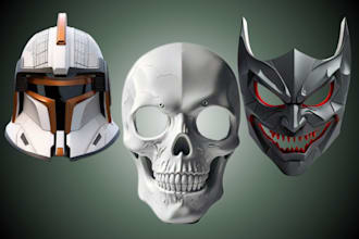 sculpt 3d mask 3d helmet mask cosplay mask helmet armor for 3d printing