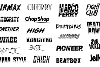 design dj, music, band, artist and custom font logo