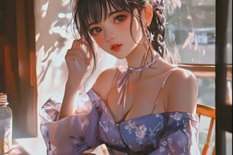 draw a amazing anime or manga illustration