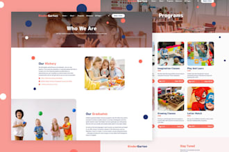 create preschool website, daycare, childcare, elearning, kindergarten website