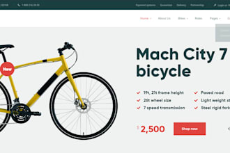 do bicycle shop website design