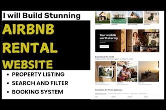 build highly responsive airbnb rental property management landing page website