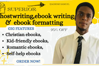 do ghostwriting, ebook writing, ebook formatting and ghost book writer