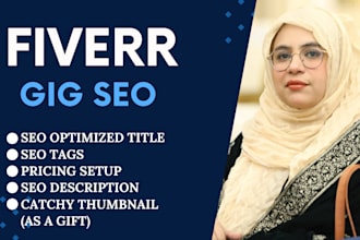 write complete fiverr gig SEO with title, tags, description