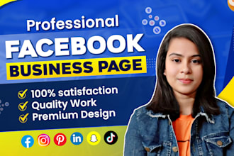 create professional facebook business page, instagram, meta pixel and shop