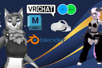 create vrchat avatar furry nsfw model 3d model for gaming
