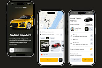 develop taxi app, taxi booking app, flutter firebase, uber in react native app