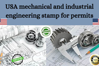 ca, fl, ny, mechanical and industrial engineering stamp for permits