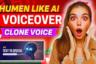 create human quality ai voice over, clone your voice, text to speech