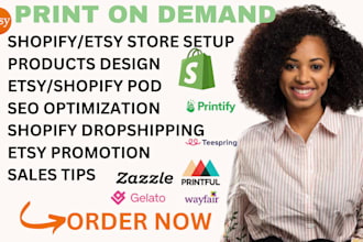 etsy shopify print on demand printify seo shopify etsy print on demand listing