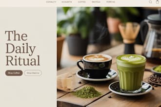 create lucrative coffee shopify store green tea  matcha store coffee website