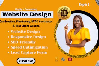 do hvac, roofing, construction, real estate, plumbing, contractor website