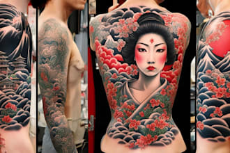 create stunning japanese style tattoo design