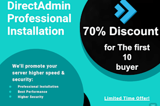 do directadmin installation and configuration with a special discount