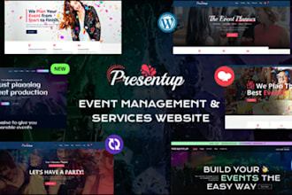 design party rental website, event website, photobooth website