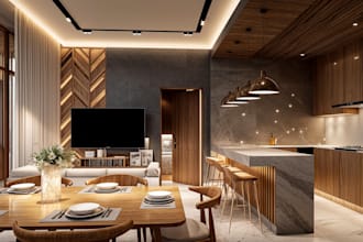 create 3d kitchen designs in sketchup with photorealistic 3d rendering