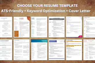 create a resume with your choice of template with cover letter