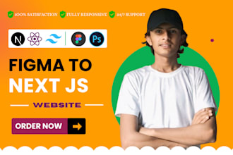 convert the figma design to react or next js with tailwind CSS