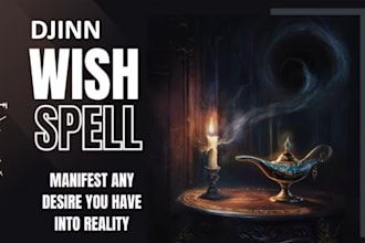 cast a powerful djinn wish manifestation spell for you