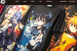 design 7 figure  anime clothing shopify clothing store manga anime website