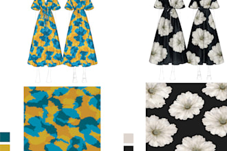 design print ready seamless surface patterns