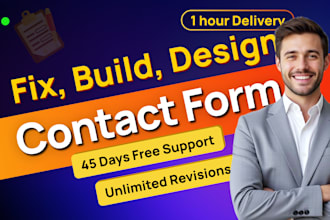 create, fix contact form, gravity form, advance custom form