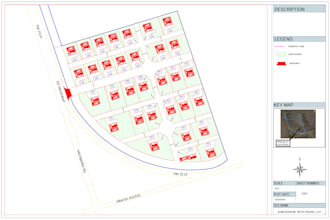create detailed land parcel divisions, pedestrian walkway
