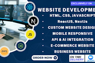 build, rebuild custom website as a full stack developer